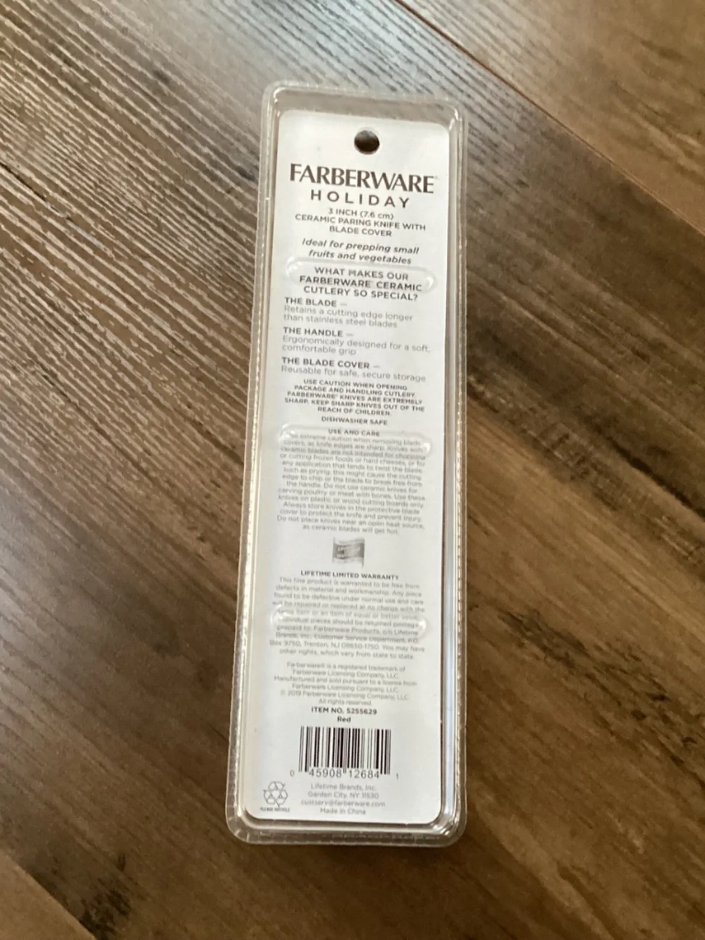 Farberware 3 Inch Ceramic Paring Knife with Blade Cover NEW